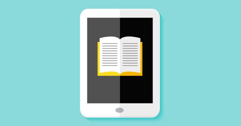 Ebook tablet kindle flat circle icon GettyImages 464785050 Anna leni cropped
