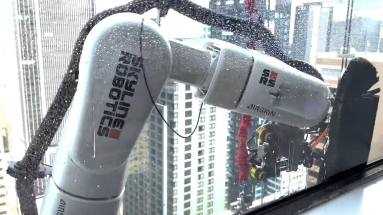 3 Say goodbye to human window washers dangling from skyscrapers and hello to robots doing it